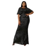 Women Plus Size Party  Evening Dresses African Clothes P022435