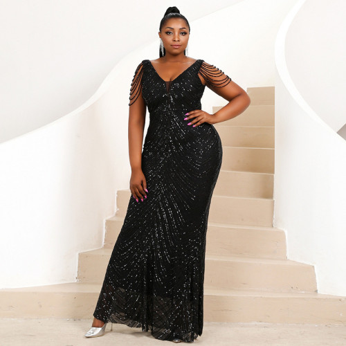 Women Plus Size Party  Evening Dresses African Clothes P013344