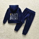New Children Fall Winter sports fashion velvet suit Tracksuit for Girls