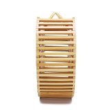 New portable bamboo woven bag beach bamboo bags ins Out bag