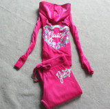 New Children Fall Winter sports fashion velvet suit Tracksuit for Girls