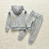 New Children Fall Winter sports fashion velvet suit Tracksuit for Girls