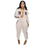 Autumn Spring Streetwear Suit 2Pcs Set Women Sport Tracksuit