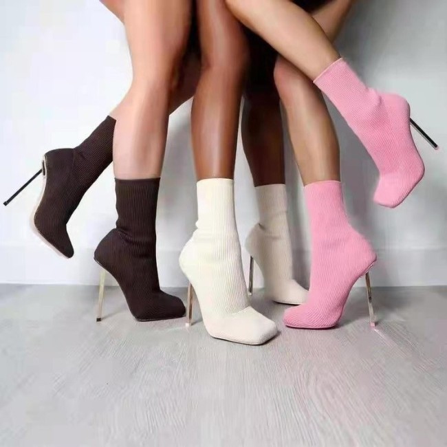Autumn Winter New Women Couple Socks Shoes Heels Boots