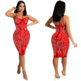 Rhinestone  party dress for women X538091