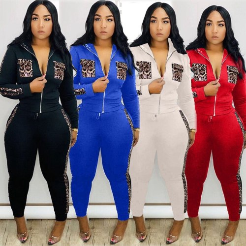 Autumn Spring Streetwear Suit 2Pcs Set Women Sport Tracksuit