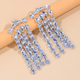 Long Fringed Big Drop Earrings Accessories for Girl CX202109180213