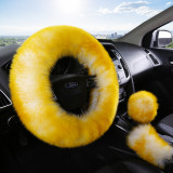 3PCS Fur Steering Wheel Cover Set 021200011