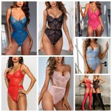Women’s Sexy Perspective Lingerie Female Fashion Lace Backless Bodysuit
