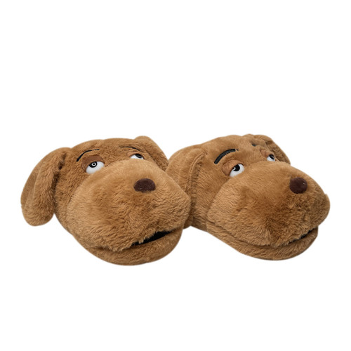 Fashion Faux Fur Slides Cartoon Cute Fluffy Teddy Bear Slippers 102637