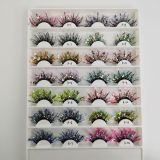 Color luminous 3D false Eyelashes Q-01--1627