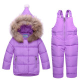 Baby Girls Clothing Sets Winter Down Parkas Windproof Infant Girls Clothes Suits