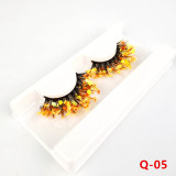 Color luminous 3D false Eyelashes Q-01--1627