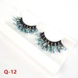 Color luminous 3D false Eyelashes Q-01--1627