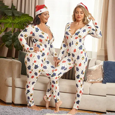 New Fashion Christmas Bodysuits for Women Plus Size 2088899