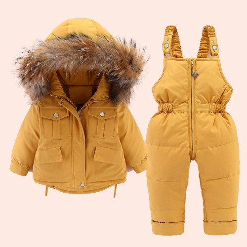 Winter Jacket  For Kids Children Boys Girls Snowsuit Baby Clothing Parka Coat Jumpsuit MZ-200112