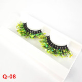 Color luminous 3D false Eyelashes Q-01--1627