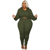 Stylish Women Plus Size casual Two-Piece 2102132