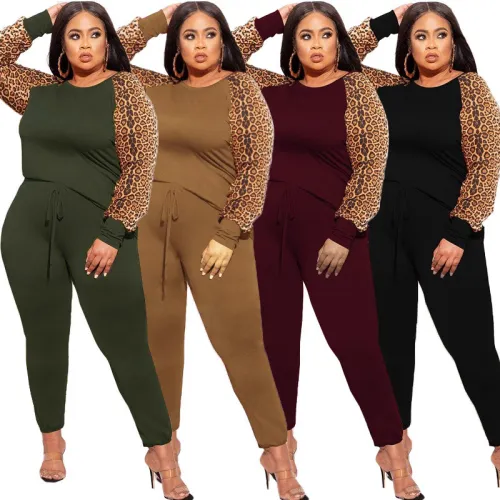 Fashion plus-size women's two-piece suit 21279810