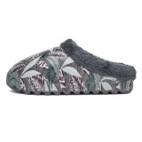 Large Size Men's Winter Plus Cashmere Warm Cotton Shoes Slippers Slides 50718-1