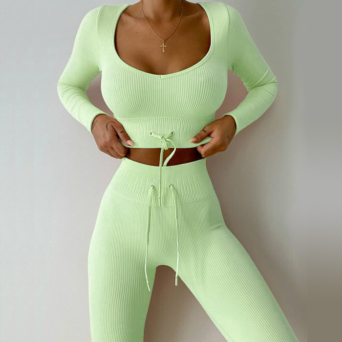 New women's long sleeve yoga suits tracksuits 800516