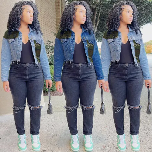 Short Jeans denim Jacket Coats for Fashionable Women TB1011324