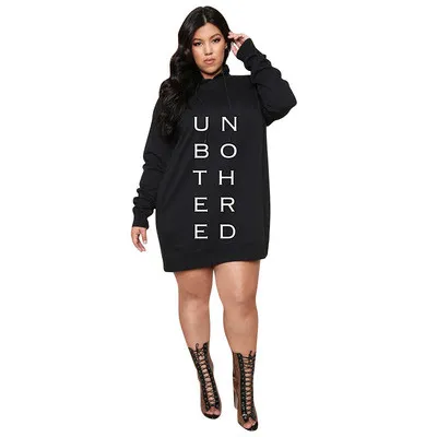 Fashion women's Plus size casual hoodie dresses 2102738