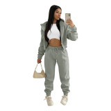 New women's fleece hoodie sports two piece casual set Tracksuits D8814455