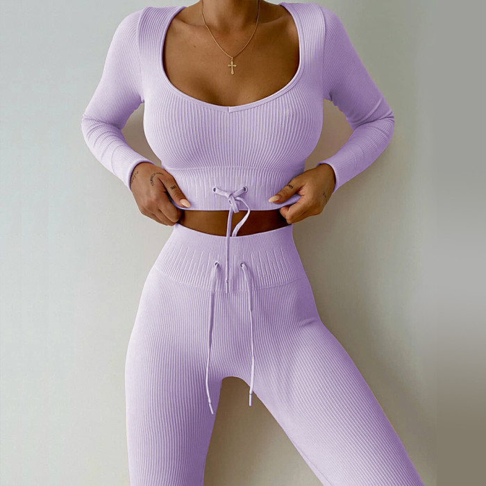New women's long sleeve yoga suits tracksuits 800516