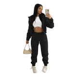 New women's fleece hoodie sports two piece casual set Tracksuits D8814455