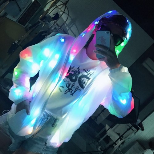 Performance costume colorful LED coat Men Women