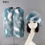 Autumn and winter imitation Faux fur hat leg set two sets 1579810