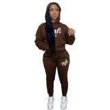 Women Winter Sports Casual Two Piece Fashion Tracksuit Sweat Suits C104657