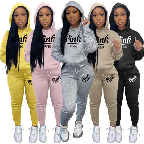 Women Winter Sports Casual Two Piece Fashion Tracksuit Sweat Suits C104657