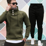 Autumn and winter men and women casual hoodie sports two-piece set 2131122