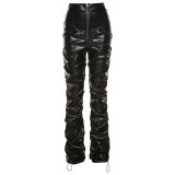 New summer women's casual leather trousers K20P11298109