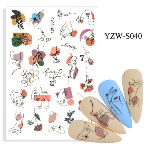 New nail sticker  YZW-S033-06374
