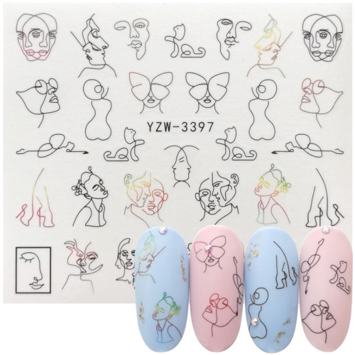 New nail stickers YZW3391-340516
