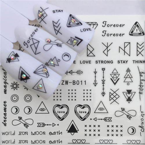 New nail stickers YZW-B001-04859