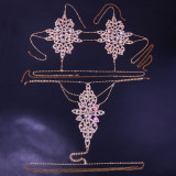 Hot - selling color diamond bikini bra chain underwear body chain YLJ202108090213