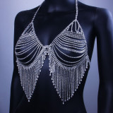 Hot - selling color diamond bikini bra chain underwear body chain SR009110