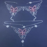 New sexy butterfly rhinestone chest chain Body chain hdstl00112