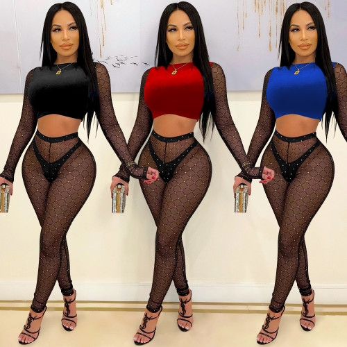 Fashion Women Two-piece See through sets Hot Style X556172