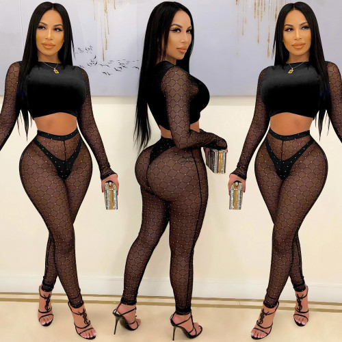 Fashion Women Two-piece See through sets Hot Style X556172