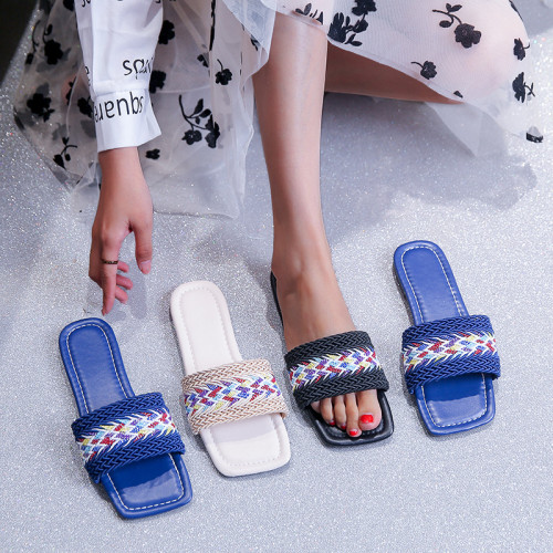 Fashion women's large size flat slippers Slides