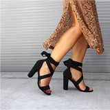 New sexy bow satin high heels and large size sandals for women