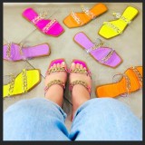 Spring and summer hot women's large size slippers beach cool slippers