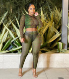 Women spring and autumn sexy fashion Leisure suit two-piece  See through sets LD8202132