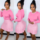 Fashion women long sleeve skirts Two-piece 468192