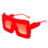 Fashion women sunglasses plush glasses 930617